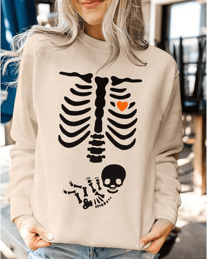 Skeleton Bump Maternity Sweater