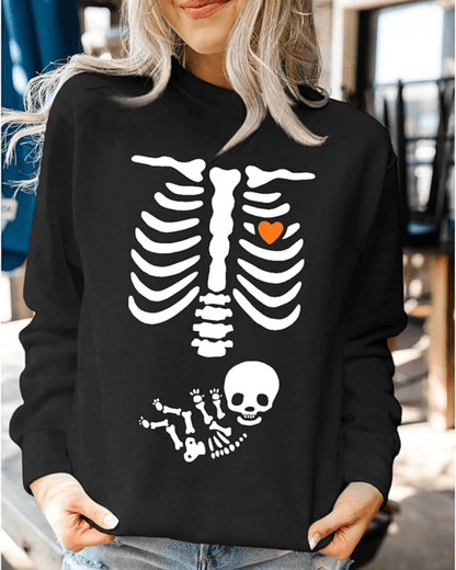 Skeleton Bump Maternity Sweater