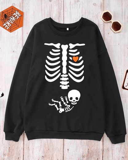 Skeleton Bump Maternity Sweater