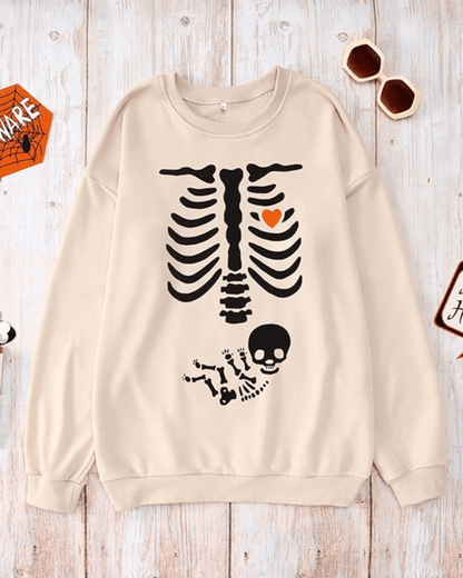 Skeleton Bump Maternity Sweater