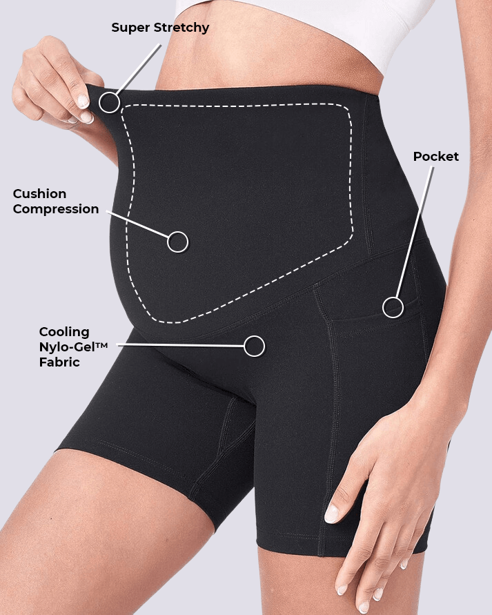 Cloud Maternity Biker Shorts